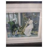 Framed Victorian Era Music Room Print