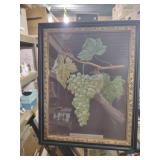 Decorative Framed Grape Vine Art Print