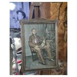 1800s Hand-Tinted Photograph in Original Frame
