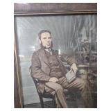 1800s Hand-Tinted Photograph in Original Frame