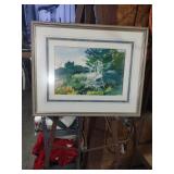 Garden Chair Watercolor Artwork