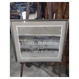 1952 Tree Line Landscape Watercolor