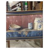 Blue and White Ceramic Still Life Framed Art