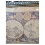 Decorative World Map with Celestial Charts