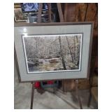 Winter Creek Scene Framed Photography Print