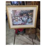 Victorian Garden Party Print in Gold Frame