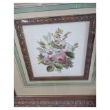 Ornate Framed Rose Botanical Print