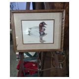 1980 Duck Print by Sloan in Rustic Frame