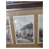 Framed English Cottage Prints by S. Cadarett