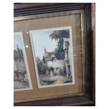Framed English Cottage Prints by S. Cadarett