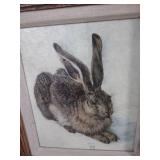 Albrecht DÃ¼rer Young Hare Print in Oak Frame