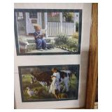 Country Life Photo Collection in Oak Frame has broken glass