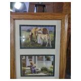Country Life Photo Collection in Oak Frame has broken glass