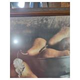 Still Life Pears in Bowl Framed Art Print