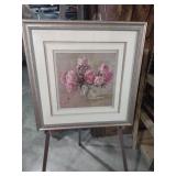 Pink Peonies Still Life Framed Art Print