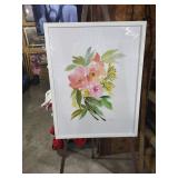 Original Watercolor Floral Painting - Framed