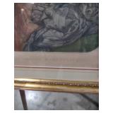 Victorian Era Portrait Print in Ornate Gold Frame