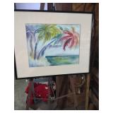 Good Morning, July - Tropical Palm Trees Watercolor