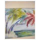 Good Morning, July - Tropical Palm Trees Watercolor
