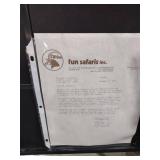 Original Zebra Herd Wildlife Sketch with Fun Safaris Letter