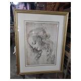 Classical Style Portrait Print in Gold Frame