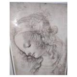 Classical Style Portrait Print in Gold Frame