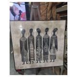 African Women Silhouette Art Print has broken glass