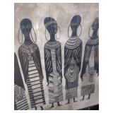 African Women Silhouette Art Print has broken glass