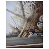 Framed Duck Pair Wildlife Artwork