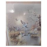 Framed Duck Print - Waterfowl in Flight