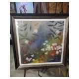 Floral Art Print in Contemporary Frame