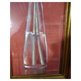 White Calla Lilies in Glass Vase - Framed Art by Yves Planc