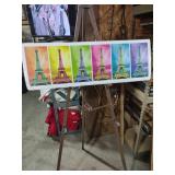 Pop Art Eiffel Tower Panel Print