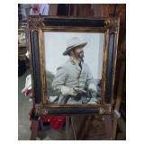 Civil War Officer Portrait in Ornate Frame