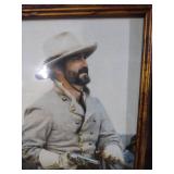 Civil War Officer Portrait in Ornate Frame