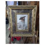 Civil War Era Military Portrait in Ornate Gold Frame