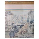 Framed Watercolor Artwork - Country Porch Scene