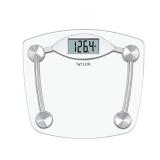 Taylor Digital Bathroom Scale, Body Weight Scale, Instant On and Off, 400 lb Capacity, Sturdy Clear Glass with Chrome-Finish Base