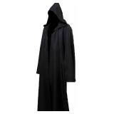 Joyshop Mens Halloween Witch Cosplay Robe Costume Adult Hooded Cloak Cape (Black, X-Large)