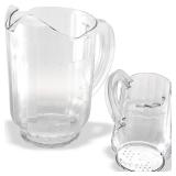 Carlisle FoodService Products Versapour Clear Pitcher Tall Pitcher for Restaurants, Catering, Kitchens, Plastic, 60 Ounces, Clear
