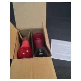 Amazon Basics A19 Red Color Party LED Light Bulbs, 60 Watt Equivalent, Energy Efficient 9W, E26 Standard Base, Non-Dimmable, 10,000 Hour Lifetime, 2-Pack