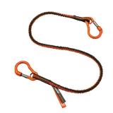 Ergodyne - 19822 Shock Absorbing Tool Lanyard with Two Self-Locking Carabiners, Tool Weight Capacity 10lbs, Squids 3110, Gray, Standard (3110F(x))