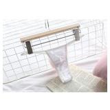 ADESUGATA Womens Thong Pantie Cute Rabbit Tail Low Waist G-String Fur Ball Solid Bikini T-Back Cosplay Bunny Girl Underwear S/M (White,Pink)