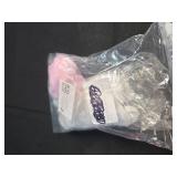 ADESUGATA Womens Thong Pantie Cute Rabbit Tail Low Waist G-String Fur Ball Solid Bikini T-Back Cosplay Bunny Girl Underwear S/M (White,Pink)