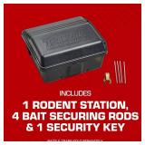 Tomcat Rodent Station, Includes 1 Rodent Station with 4 Bait Securing Rods and 1 Security Key - Fits Rat or Mouse Sized Traps (Baits & Traps Sold Separately) - Use Indoors or Outdoors