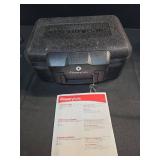 SentrySafe Fireproof Money Safe with Key Lock, Black Lock Box with Portable Carrying Handle for Travel, Exterior: 14.3 in. W x 11.2 in. D x 6.1 in H, 1200