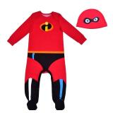 Disney The Incredibles Jack-Jack Baby Boys Footie Bodysuit and Cap Set, 3M