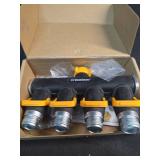 Melnor 65135AMZ 4 Way Lever Flow Through Valve Connector Bundle, Yellow, Black