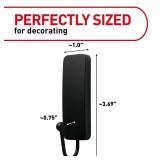 Command Medium Matte Black Decorative Hook, 2-Hooks, 4-Strips Per Pack, Decorate Damage-Free