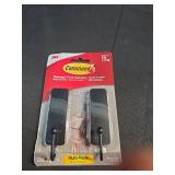 Command Medium Matte Black Decorative Hook, 2-Hooks, 4-Strips Per Pack, Decorate Damage-Free